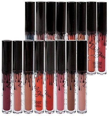 

Richoose 16 Colors Set Waterproof Liquid Makeup Lip Pencil Matte Lipstick Gloss Super Long Lasting (16 Pcs)(Multicolor)