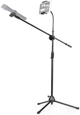

hayden Microphone stand with tablet holder/ phone holder microphone accesories(Black)