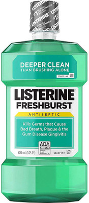 

Listerine Freshburst Antiseptic Mouthwash with Germ-Killing Oral Care Formula to Fight Bad Breath, Plaque and Gingivitis, 500 mL - NA(500 ml)