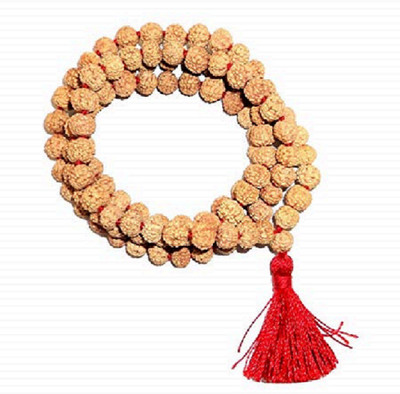 Jaipur Gemstone Natural Rudraksha mala shiv shakti moksha mala Wood Chain