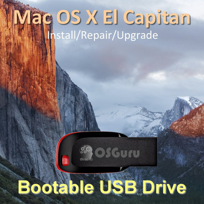 osguru macOS El Capitan 10.11.6 Install/Repair/Restore/Upgrade 16GB Bootable USB Pen Drive 64-Bit