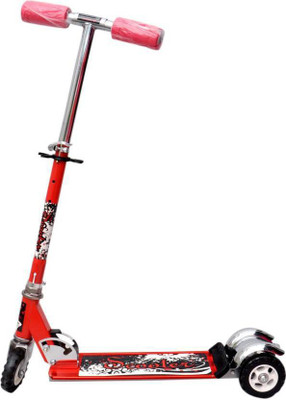 

BM Heavy Metallic Big Sized 3 Wheel Height Adjustable Scooter For Kids Red(Red)