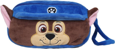 

Tickles Cartoon Dog Art Polyester Pencil Box(Set of 1, Blue)