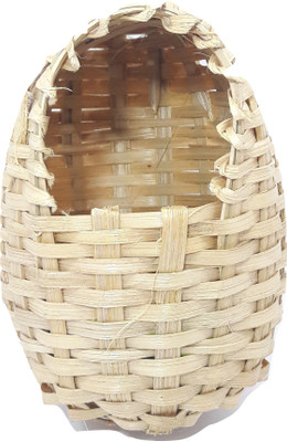 

happy day Bamboo Covered Breeding Nest Hut for Finches Bird House