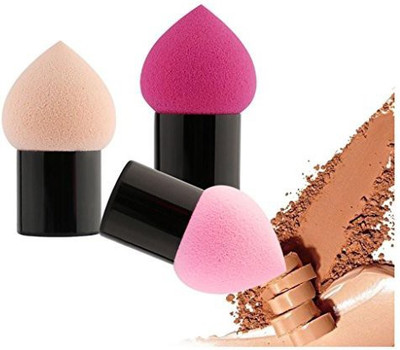 

Esharing New 3Pcs Mini Makeup Foundation Beauty Table Handle Drop Shaped Sponge Puff