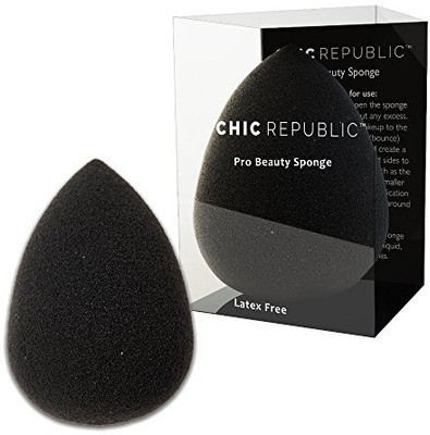 

Chic Republic Beauty Makeup Sponge Blender Blend Conceal Contour And Highlight Flawless Application Eco Friendly Latex Free Hypoallergenic Black