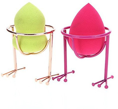

Landfox 2 Pcs Makeup Beauty Stencil Egg Powder Puff Sponge Display Stand Drying Holder Rack