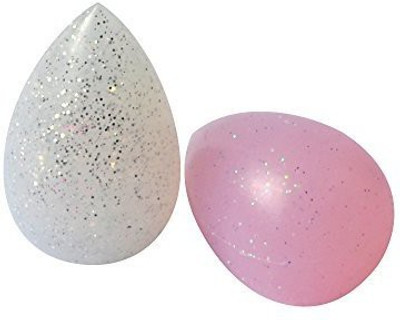 

Coshine 2Pcs 3D Silicone Egg Flawless Blender Makeup Silica Sponge Silver And Pink