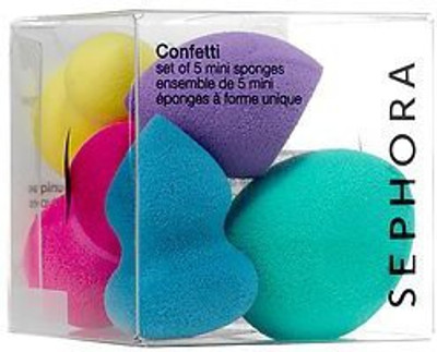 

Sephora Confetti Set Of 5 Uniquely Shaped Mini Sponges
