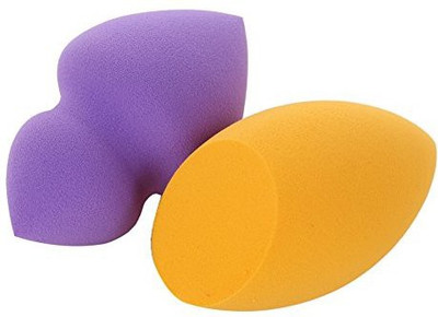 

Aguder Beauty Sponge Makeup Blender For Powder Concealer And Foundation Applicatorlatex Free Hypoallergenic Make Up Cosmetic Blending Orange Purple