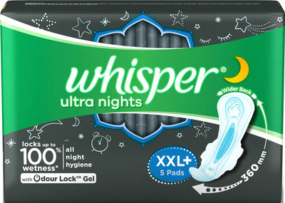 

Whisper Ultra Night Plus Sanitary Pad(Pack of 5)
