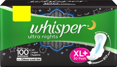 

Whisper Ultra Night Plus Sanitary Pad(Pack of 30)