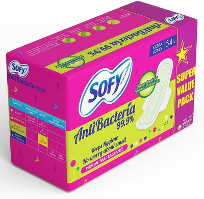 

sofy anti bactiria pads Sanitary Pad(Pack of 54)