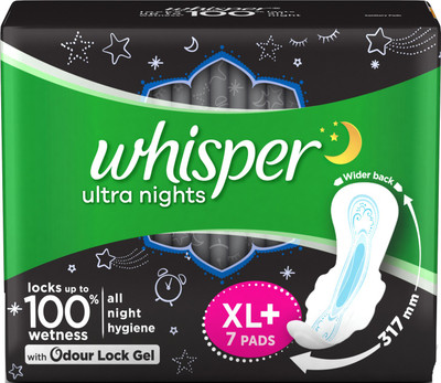

Whisper Ultra Night Plus Sanitary Pad(Pack of 7)