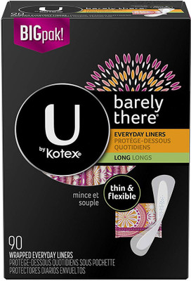 

Kotex Barely There Long Liners, 90 Count, Pack of 5 (450 Count Total) Pantyliner(Pack of 90)