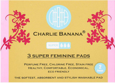

Charlie Banana Reusable Feminine Pads Super White, White Sanitary Pad(Pack of 3)