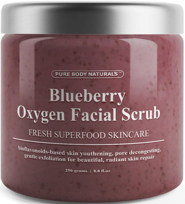 

Pure Body Naturals Blueberry Oxygen Facial Scrub (1 Pack) Scrub(250 g)