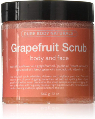 

Pure Body Naturals Grapefruit Scrub Facial Scrub Exfoliator Cleans Acne-Prone Pores and Brightens Complexion Scrub(340 g)