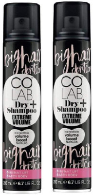 

Colab Dry Shampoo Extreme Volume 200ml with Incredible Volume Boost Formula 200ml Pack Of 2(400 ml)