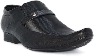 

Blue Pop Mens And Boys Synthetic TPR Sole Formal Black Color Slip On For Men(Black