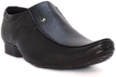 

Blue Pop Mens And Boys Synthetic TPR Sole Formal Black Color Slip On For Men(Black