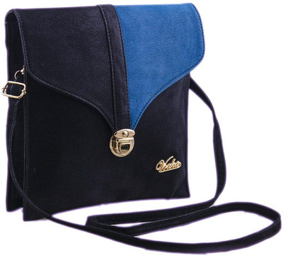 

VOAKA Women Casual Black, Blue Canvas Sling Bag