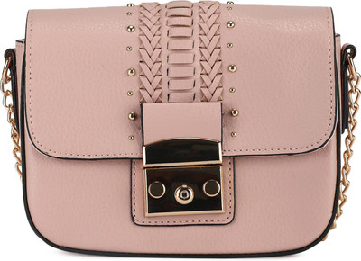 

Accessorize Women Casual Pink PU Sling Bag