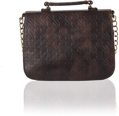 

VOAKA Women Casual Brown Canvas Sling Bag