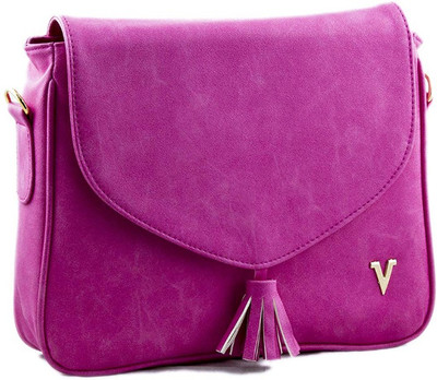 

VOAKA Women Casual Pink Canvas Sling Bag