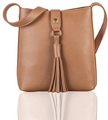 

VOAKA Women Casual Brown Canvas Sling Bag