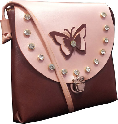

Hims Women Casual Brown PU Sling Bag