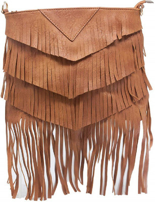 

Options Women Casual Brown Synthetic Leather Sling Bag