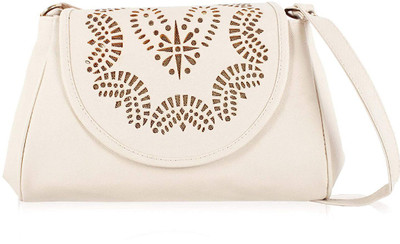 

VOAKA Women Casual Beige Canvas Sling Bag