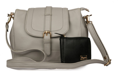 

Deniza Women Evening/Party Grey PU Sling Bag