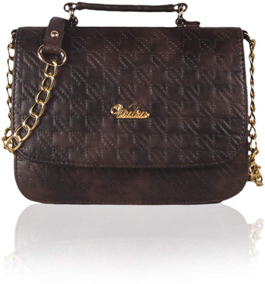 

VOAKA Women Casual Brown Canvas Sling Bag