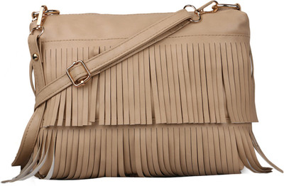 

Roseberries Women Casual Beige PU Sling Bag
