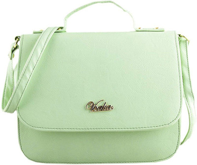 

VOAKA Women Casual Green Canvas Sling Bag