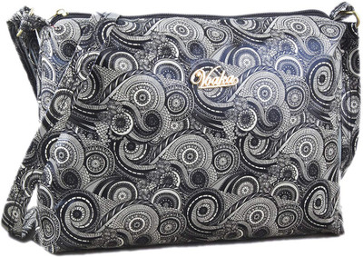 

VOAKA Women Casual Black, Grey Canvas Sling Bag