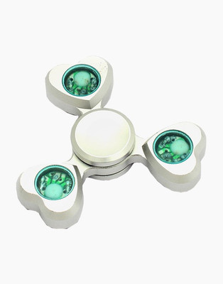 

OWO Stylish Heart Shape With Lighting Metal Fidget Spinner Toy(Silver)