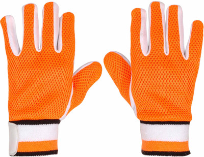 

Anand Sports Cricket with HTowel Wrist Inner Gloves (, White, Orange;white