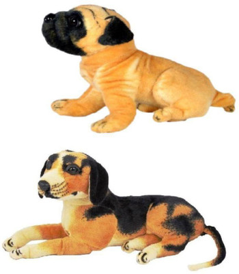 

APNA KANHA Soft Toys Combo of Multicolor Dog and Pug Dog - 7 cm(Multicolor)