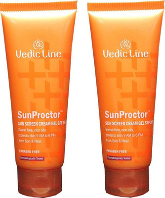 

Vedic Line SunProctor SUN SCREEN CREAM GEL (Pack of 2) - SPF 30 PA++(75 ml)