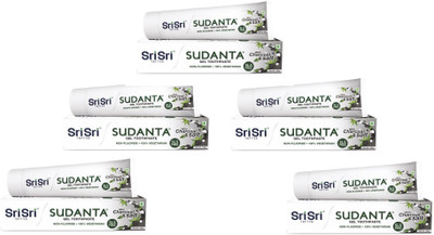 

sri sri Sudanta Gel 100 g (Pack of 5) Toothpaste(500 g, Pack of 5)