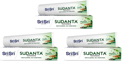 

sri sri Sudanta 100 g (Pack of 3) Toothpaste(300 g, Pack of 3)