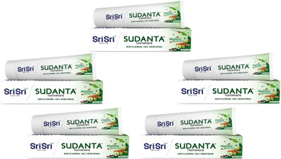 

sri sri Sudanta 100 g (Pack of 5) Toothpaste(500 g, Pack of 5)