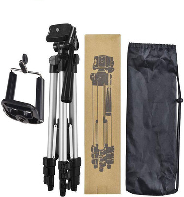 

BUY SURETY New Arrival Portable DSLR, Cmera mobile holder with long adjustable stand Nad flexible Clip and Aluminium Body Lightweight Tripod(Silver & Black, Supports Up to 1500)
