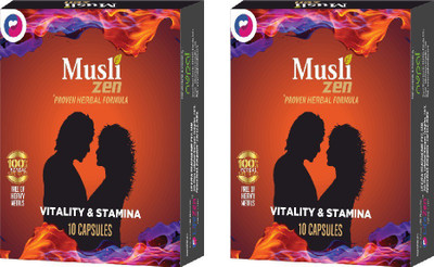 

Lifezen Muslizen Herbal Formula for Vitality and Stamina 10 Capsules (Pack of 2)(20 No)