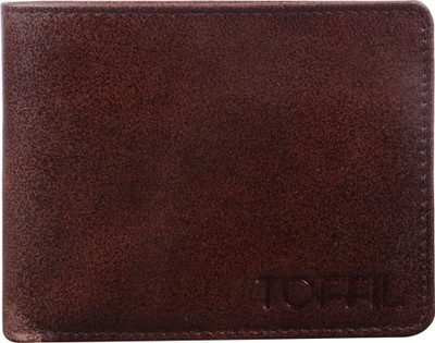 

toffil Men Casual Brown Genuine Leather Wallet(8 Card Slots), Dark brown