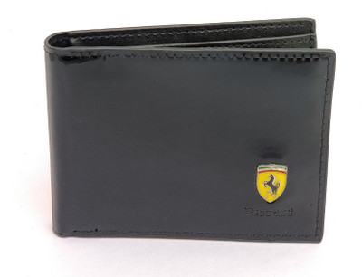 

Ferrari Shining Men Black Artificial Leather Wallet(7 Card Slots)