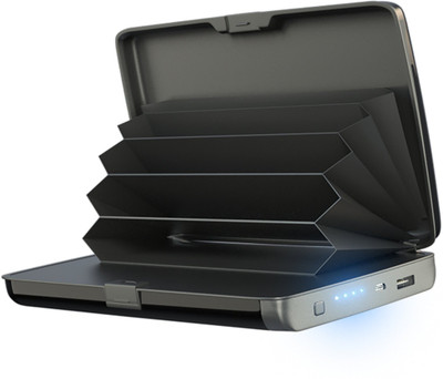 

Random Men Casual Grey Aluminium, Plastic Card Holder(4 Card Slots), Multicolor